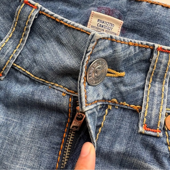 True Religion Denim Flare Trumpet Mermaid train skirt women’s 30 - Picture 8 of 16